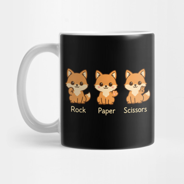 Rock Paper Scissors Fox – Cute Fox Game Humor Design by MakerMind8.2