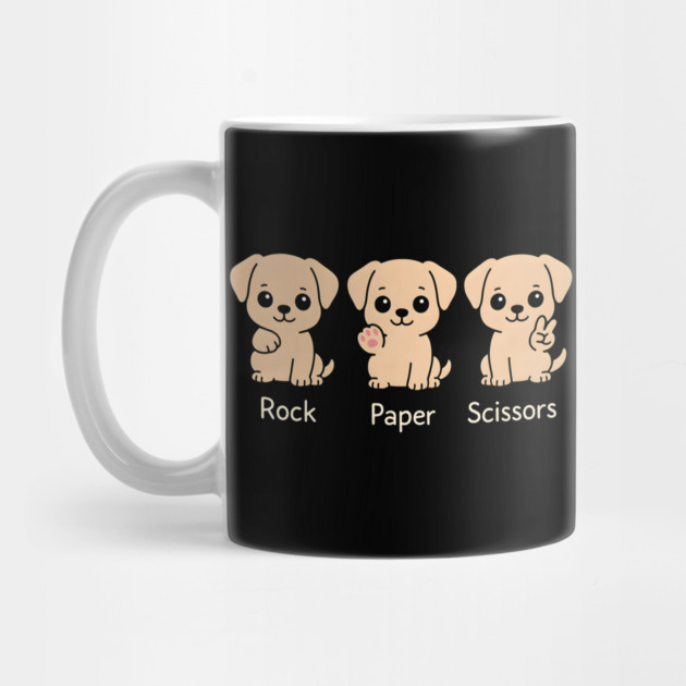 Rock Paper Scissors Dog – Cute Puppy Game Humor Design by MakerMind8.2