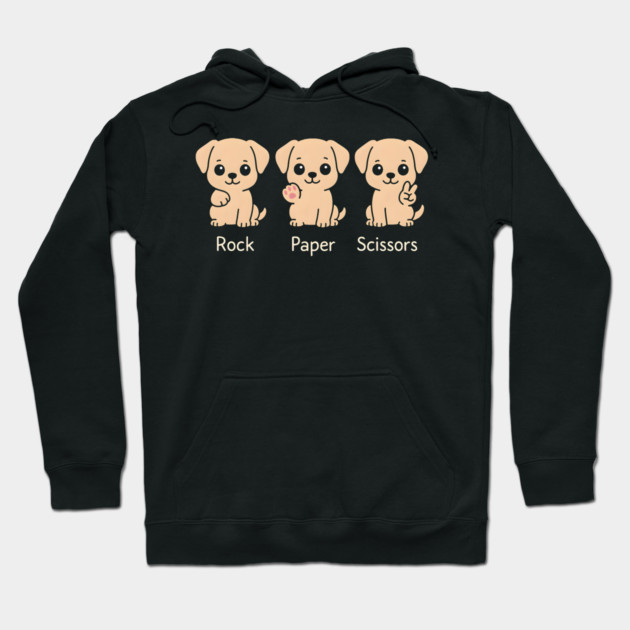 Rock Paper Scissors Dog – Cute Puppy Game Humor Design Hoodie by MakerMind8.2