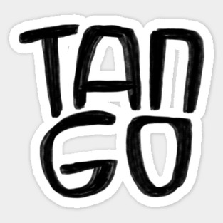 tango, handlettering, for tango dancer Sticker