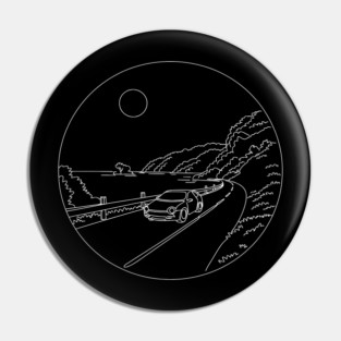 Night Drive Scenic Route Pin