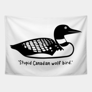 Heated Rivalry Loon Canadian Wolf Bird Tapestry