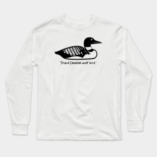 Heated Rivalry Loon Canadian Wolf Bird Long Sleeve T-Shirt