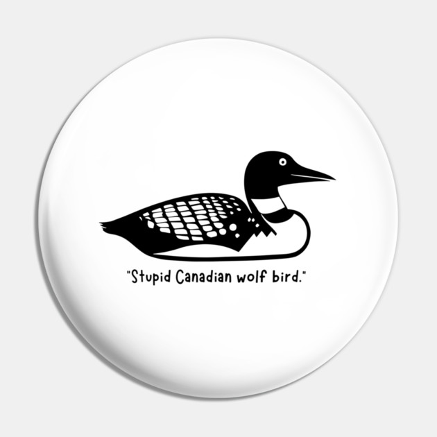 Heated Rivalry Loon Canadian Wolf Bird Pin by moraganesis_prints