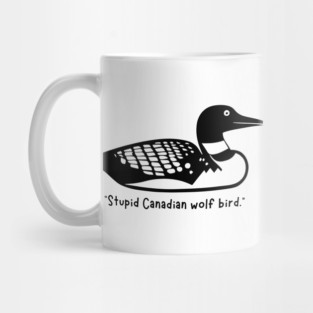 Heated Rivalry Loon Canadian Wolf Bird Mug