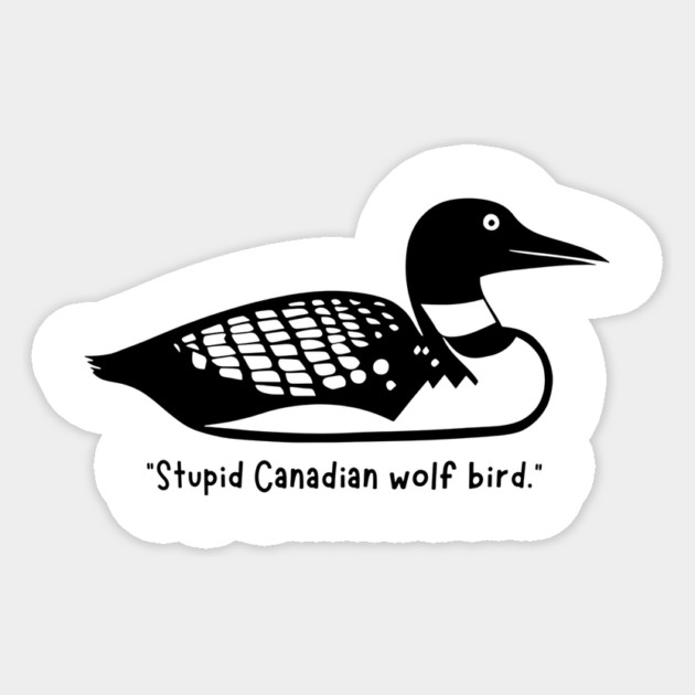 Heated Rivalry Loon Canadian Wolf Bird Sticker by moraganesis_prints