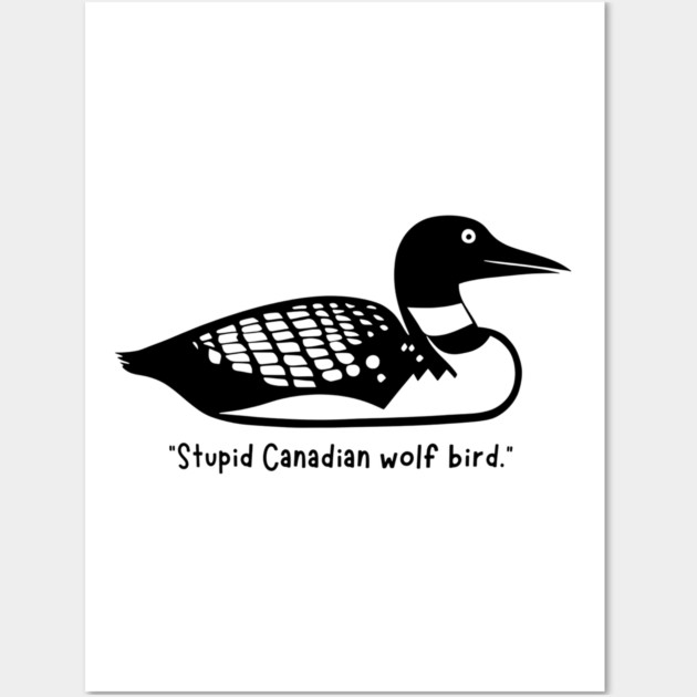 Heated Rivalry Loon Canadian Wolf Bird Wall Art by moraganesis_prints