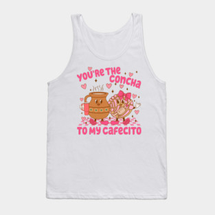 Cute Concha and Cafecito Valentine Art for Sweet Love Tank Top