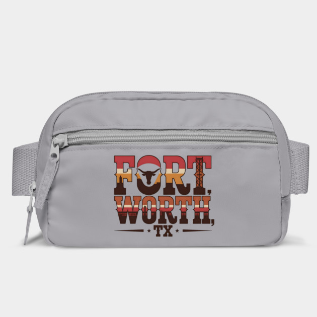 Stockyards Fort Worth Texas - Downtown Cowtown Retro Vintage Longhorn by Pixel Threads 