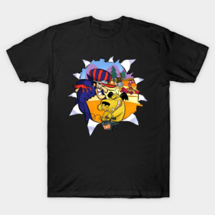 Dastardly and Muttley Cartoon Tear T-Shirt T-Shirt