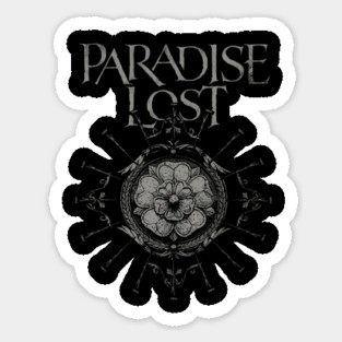 Paradise Lost – Gothic Floral Emblem Sticker