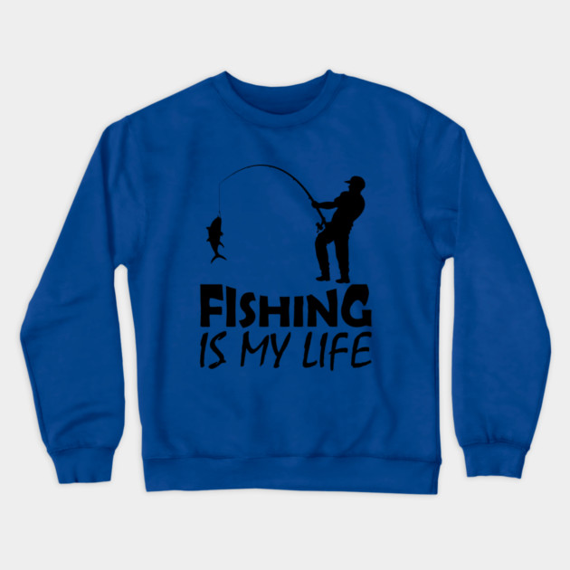Passion for Fishing | Outdoor Adventure Enthusiast Crewneck Sweatshirt by Creatifly Graphic Tees
