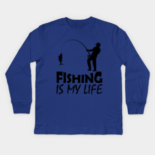 Passion for Fishing | Outdoor Adventure Enthusiast Kids Long Sleeve T-Shirt