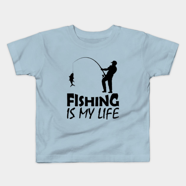 Passion for Fishing | Outdoor Adventure Enthusiast Kids T-Shirt by Creatifly Graphic Tees