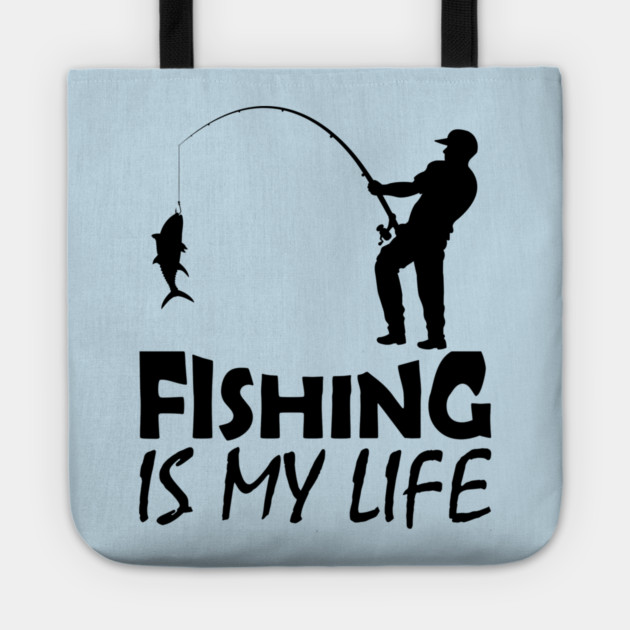 Passion for Fishing | Outdoor Adventure Enthusiast Tote by Creatifly Graphic Tees