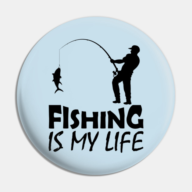 Passion for Fishing | Outdoor Adventure Enthusiast Pin by Creatifly Graphic Tees