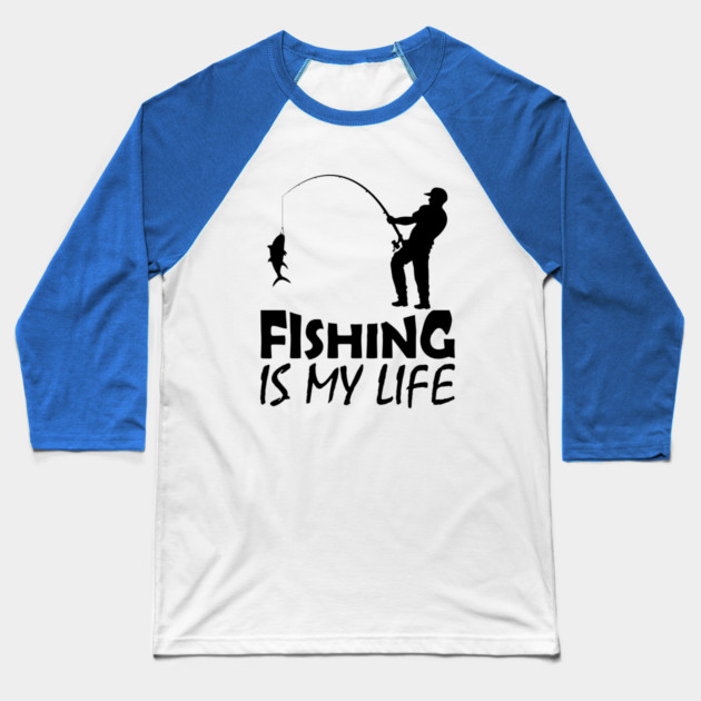 Passion for Fishing | Outdoor Adventure Enthusiast Baseball T-Shirt by Creatifly Graphic Tees
