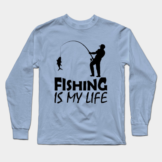 Passion for Fishing | Outdoor Adventure Enthusiast Long Sleeve T-Shirt by Creatifly Graphic Tees