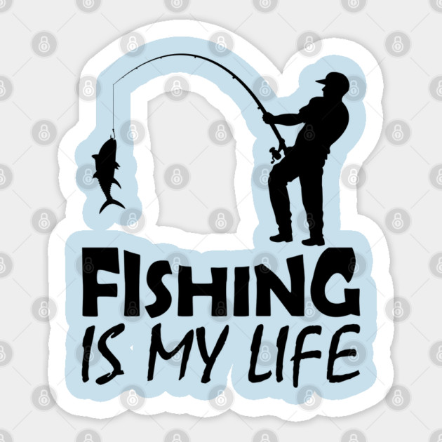 Passion for Fishing | Outdoor Adventure Enthusiast Sticker by Creatifly Graphic Tees