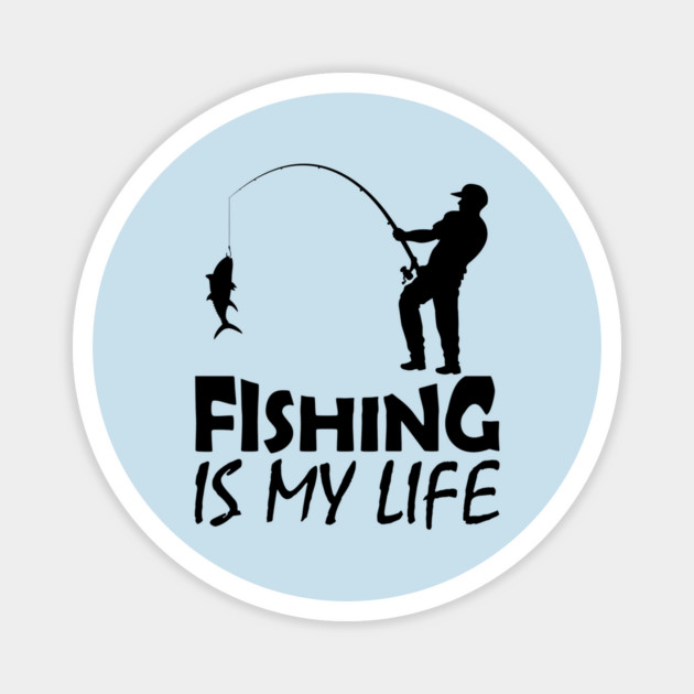 Passion for Fishing | Outdoor Adventure Enthusiast Magnet by Creatifly Graphic Tees