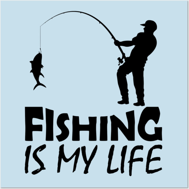 Passion for Fishing | Outdoor Adventure Enthusiast Wall Art by Creatifly Graphic Tees
