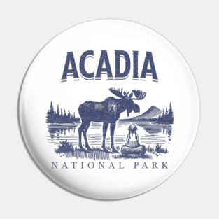 Acadia National Park, Vintage Moose Souvenir Pin