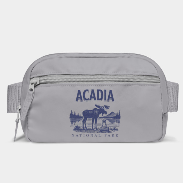 Acadia National Park, Vintage Moose Souvenir by Pixel Threads 