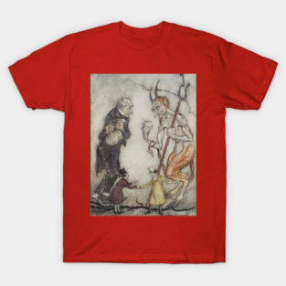 A Christmas Carol - Ghost of Christmas Future - Arthur Rackham T-Shirt