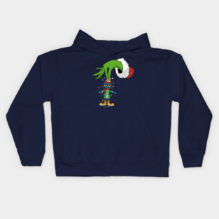 Grinch Hand Pete The Cat Bus Christmas Kids Hoodie