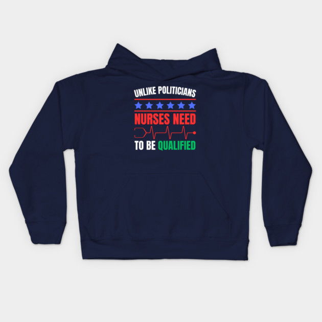 Nurses Deserve Respect - Qualified and Essential Kids Hoodie by Creatifly Graphic Tees