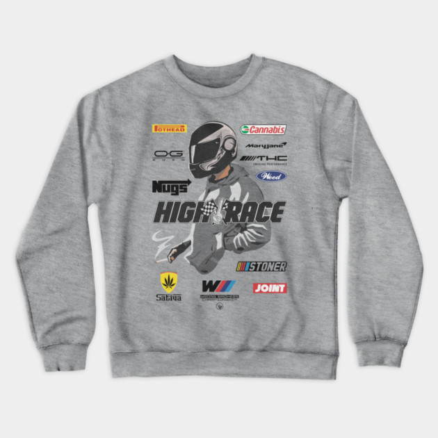 High Racer Crewneck Sweatshirt by Wrongteeshirt