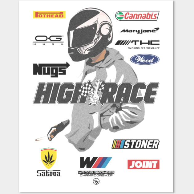 High Racer Wall Art by Wrongteeshirt