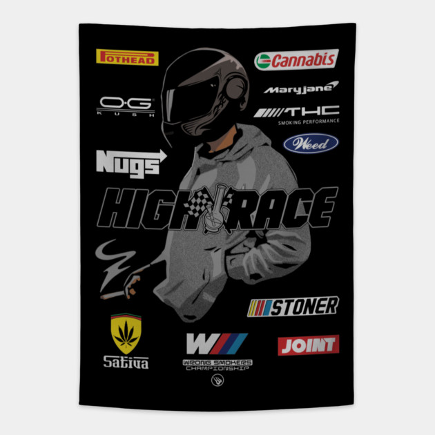 Racing High Tapestry by Wrongteeshirt