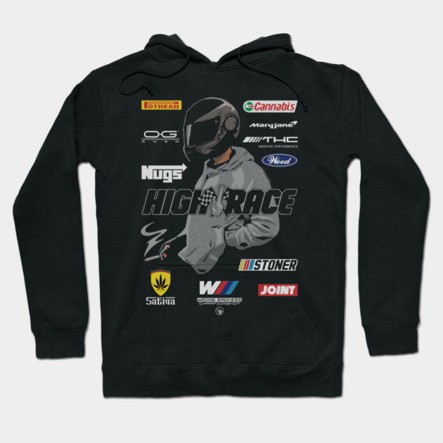 Racing High Hoodie by Wrongteeshirt