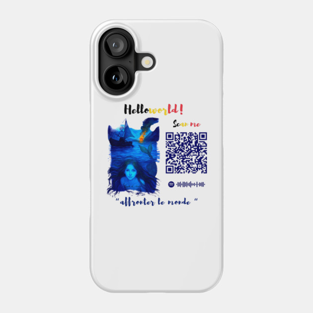 Affronter Le Monde Merch Drop Mermaid Song QR Code Link Phone Case by Art4Music