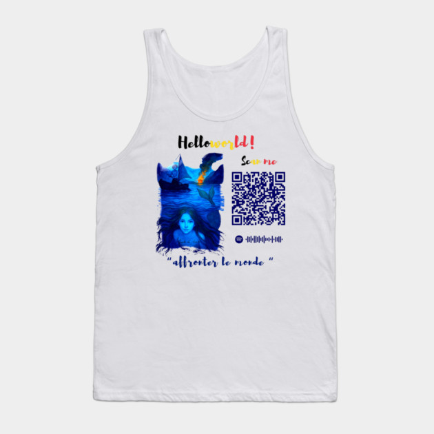 Affronter Le Monde Merch Drop Mermaid Song QR Code Link Tank Top by Art4Music