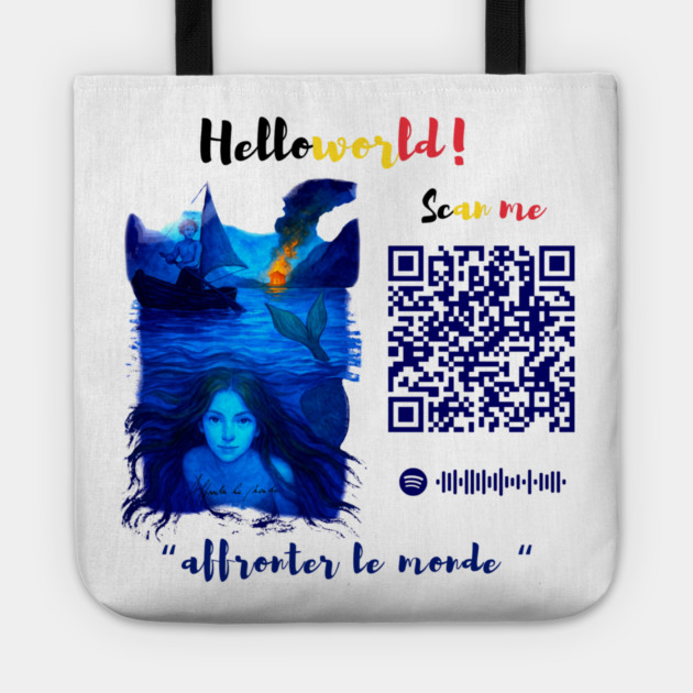 Affronter Le Monde Merch Drop Mermaid Song QR Code Link Tote by Art4Music