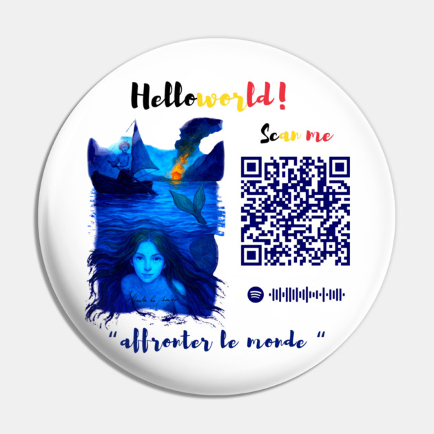 Affronter Le Monde Merch Drop Mermaid Song QR Code Link Pin by Art4Music