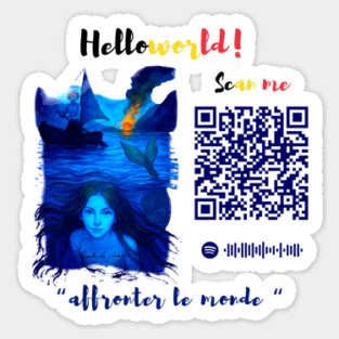 Affronter Le Monde Merch Drop Mermaid Song QR Code Link Sticker