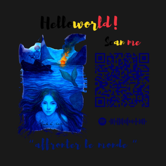 Affronter Le Monde Merch Drop Mermaid Song QR Code Link by Art4Music
