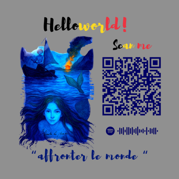 Affronter Le Monde Merch Drop Mermaid Song QR Code Link by Art4Music
