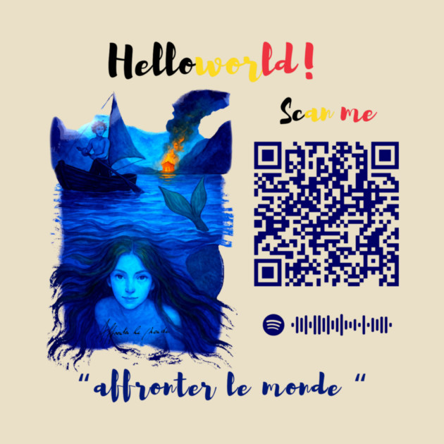 Affronter Le Monde Merch Drop Mermaid Song QR Code Link by Art4Music