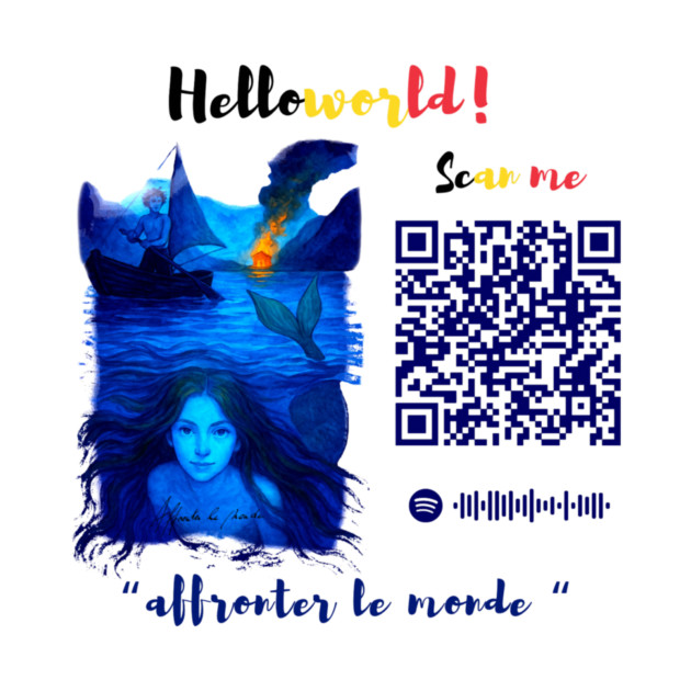 Affronter Le Monde Merch Drop Mermaid Song QR Code Link by Art4Music