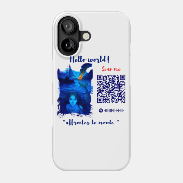 Affronter Le Monde Merch Drop Mermaid Song QR Code Link Phone Case by Art4Music