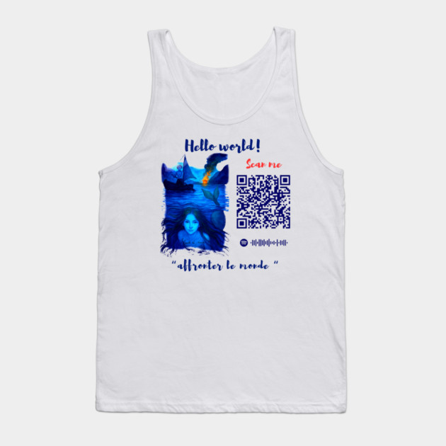 Affronter Le Monde Merch Drop Mermaid Song QR Code Link Tank Top by Art4Music