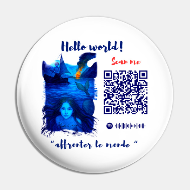 Affronter Le Monde Merch Drop Mermaid Song QR Code Link Pin by Art4Music