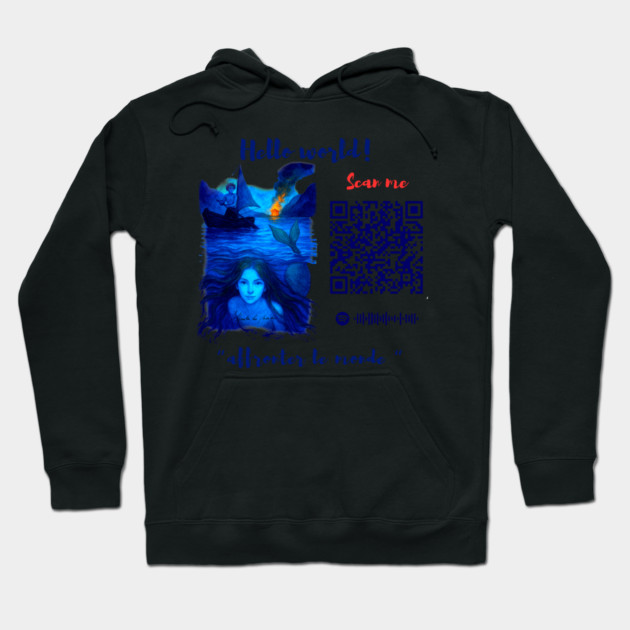 Affronter Le Monde Merch Drop Mermaid Song QR Code Link Hoodie by Art4Music