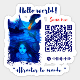 Affronter Le Monde Merch Drop Mermaid Song QR Code Link Sticker