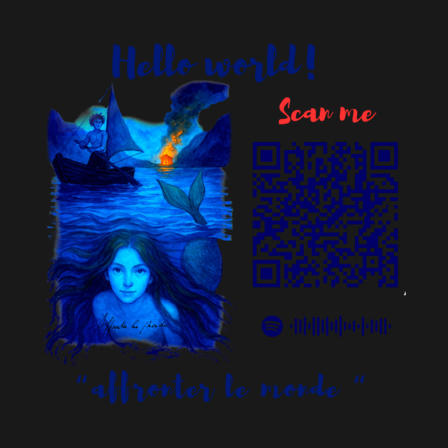 Affronter Le Monde Merch Drop Mermaid Song QR Code Link by Art4Music