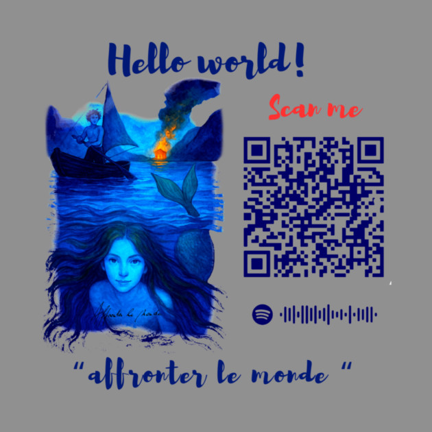 Affronter Le Monde Merch Drop Mermaid Song QR Code Link by Art4Music